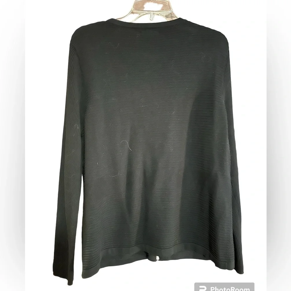 Croft & Barrow Black Zippered Sweater - Picture 2 of 3